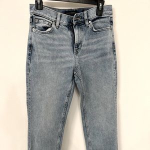 Vintage style cropped straight leg jeans